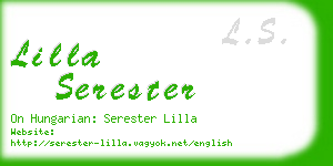 lilla serester business card